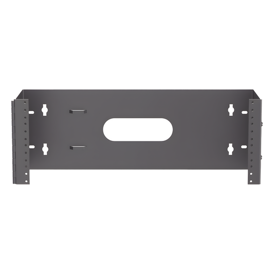Rack Abierto de Instalación en Pared con Bisagras, Profundidad de 159 mm, 19 in de Ancho, 4 UR, Color Negro
