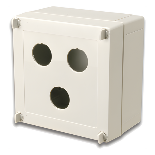 Caja industrial de conexión (Ruggedized), de 3 puertos de cobre o fibra, con protección IP66/IP67 (NEMA 4X)