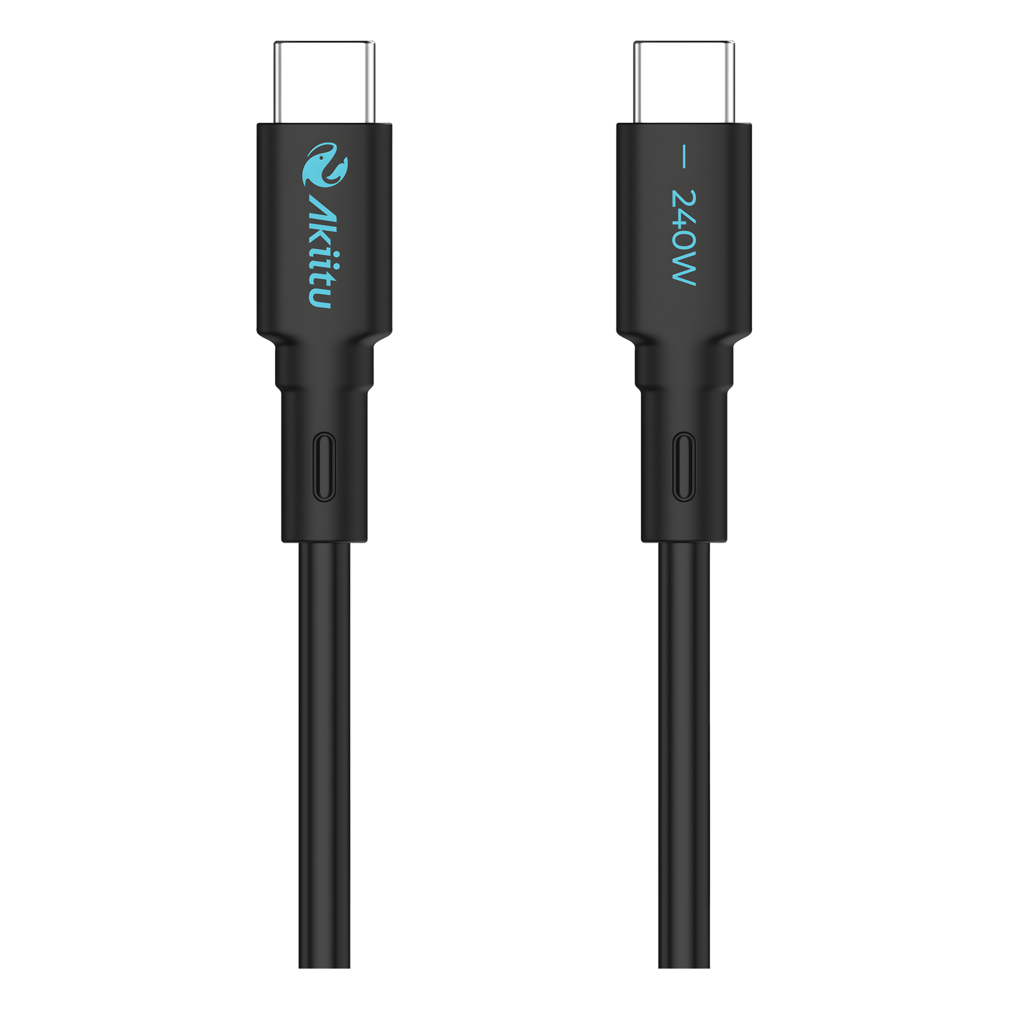 Cable de Carga USB-C a C / 1 Metro (3.28 Pies) / Magnético / Tecnología GaN (Nitruro de Galio) / Fast-Charging / Potencia 240W / Velocidad Transferencia 480 Mbps / Material / Conector Aluminio Anodizado