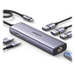 HUB USB-C (Docking Revodok) 6 en 1 | 3 Puertos USB-A 3.0 (5 Gbps) | USB-C PD 100W | HDMI 4K@30Hz | Entrada 1 RJ45 (Gigabit Ethernet) | Chip de Última Generación | Potente Disipación de Calor |  Caja de Aluminio.