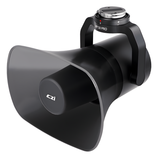 Altavoz de Largo Alcance para Drones, 130 dB de Presión Sonora, Alcance 700 m, Luz de Advertencia Multicolor, Compatible con DJI Matrice M300/M350/M400, Transmisión en Vivo, Reproducción Grabada