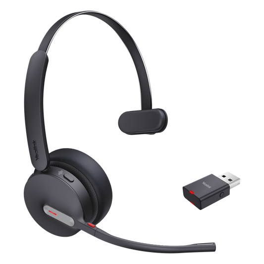 Diadema Inalámbrica WH64 Hybrid Mono UC de Yealink con Bluetooth 5.2 y Conectividad UC Plug-and-Play