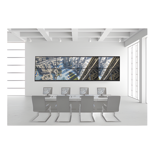 Kit Videowall 4x2 / Incluye 8 Pantallas de 55" / Decoder / Base de Pared