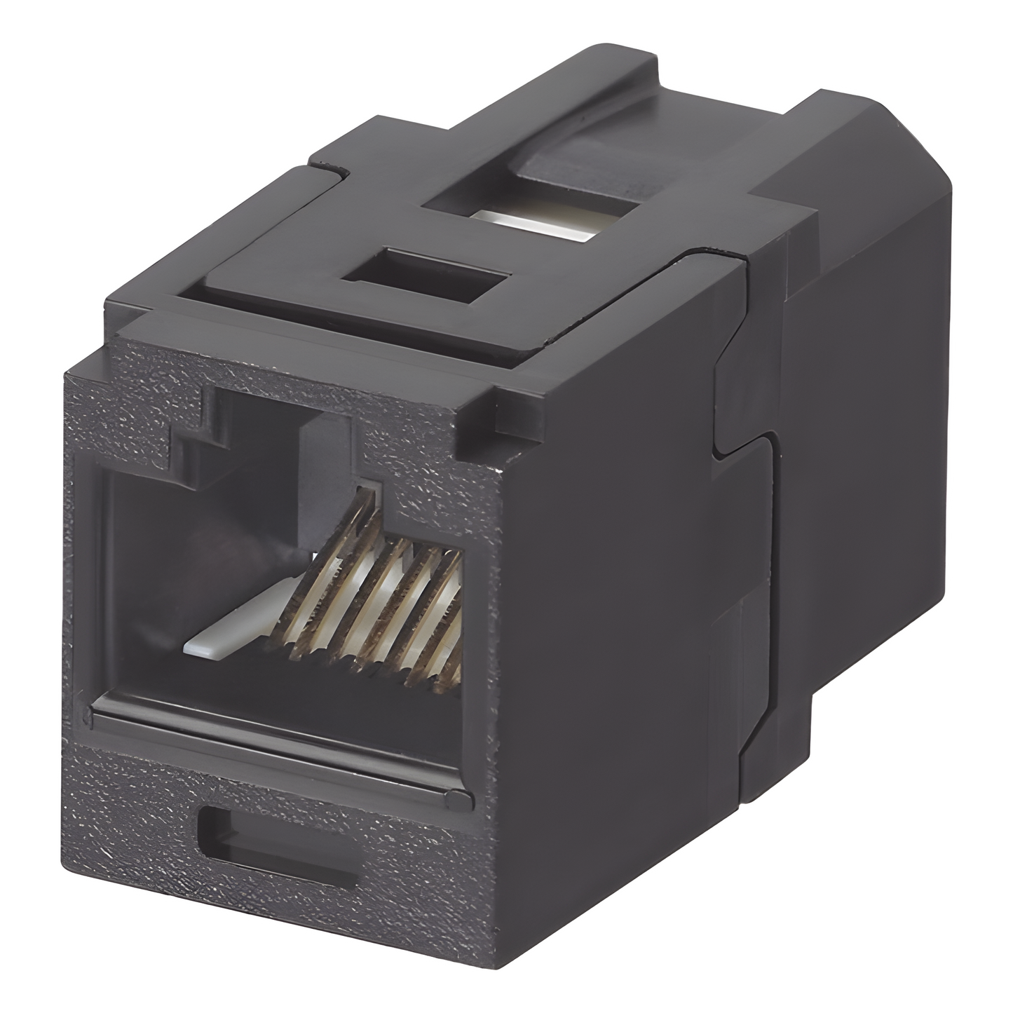 Módulo Acoplador RJ45 a RJ45, Mini-Com, Categoría 6, Color Negro