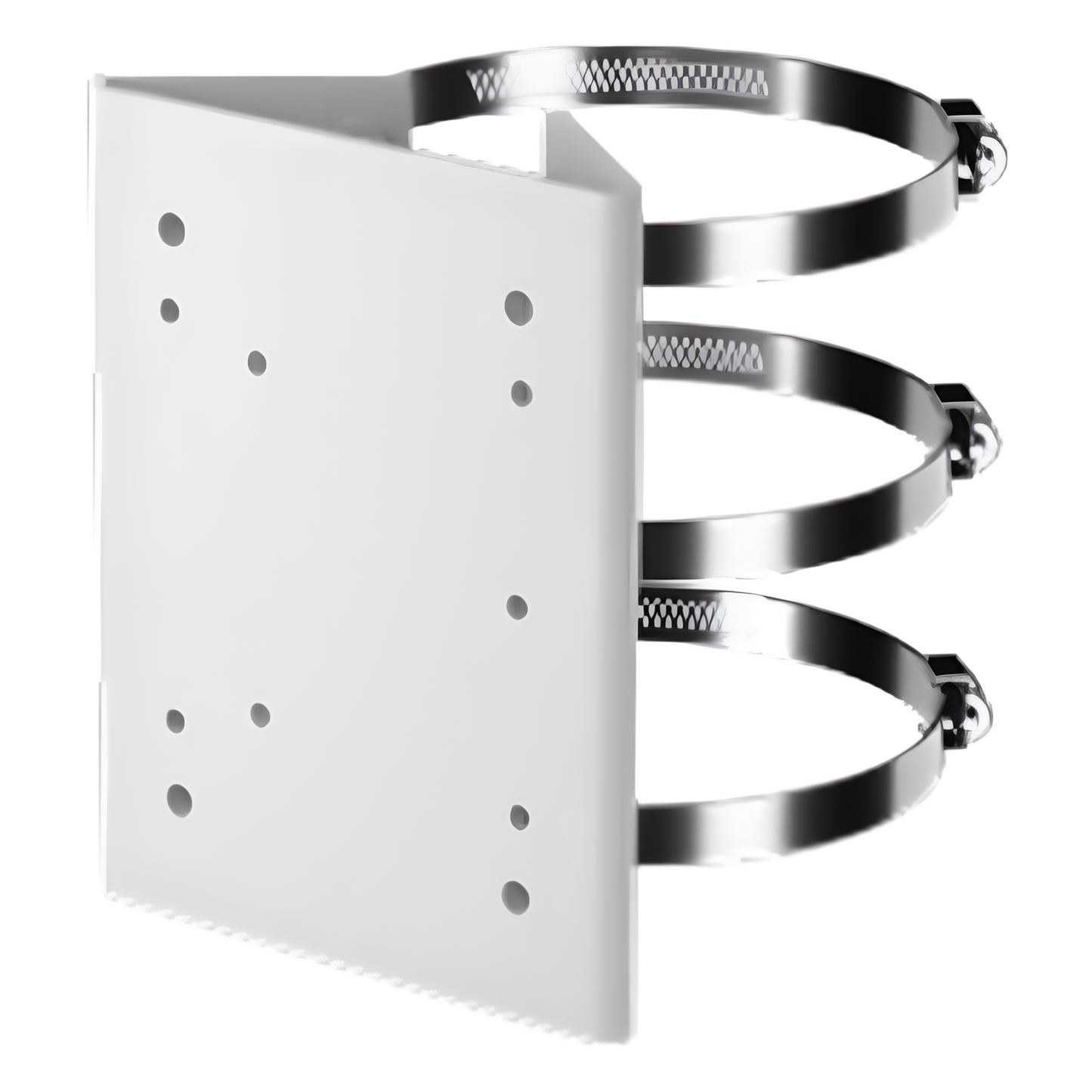 Adaptador para montaje en poste de cámaras PTZ Serie 35 Honeywell, acero, acabado blanco hueso, interior y exterior