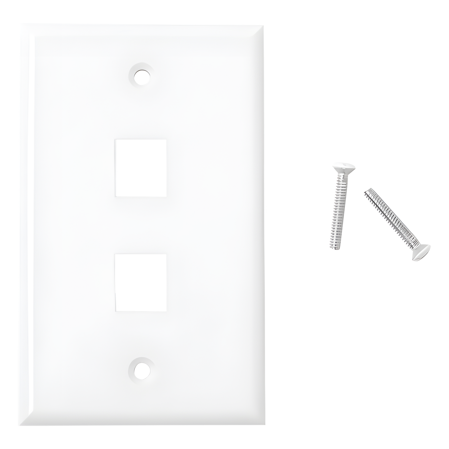 Placa de Pared de 2 Puertos, Keystone, Color Blanco