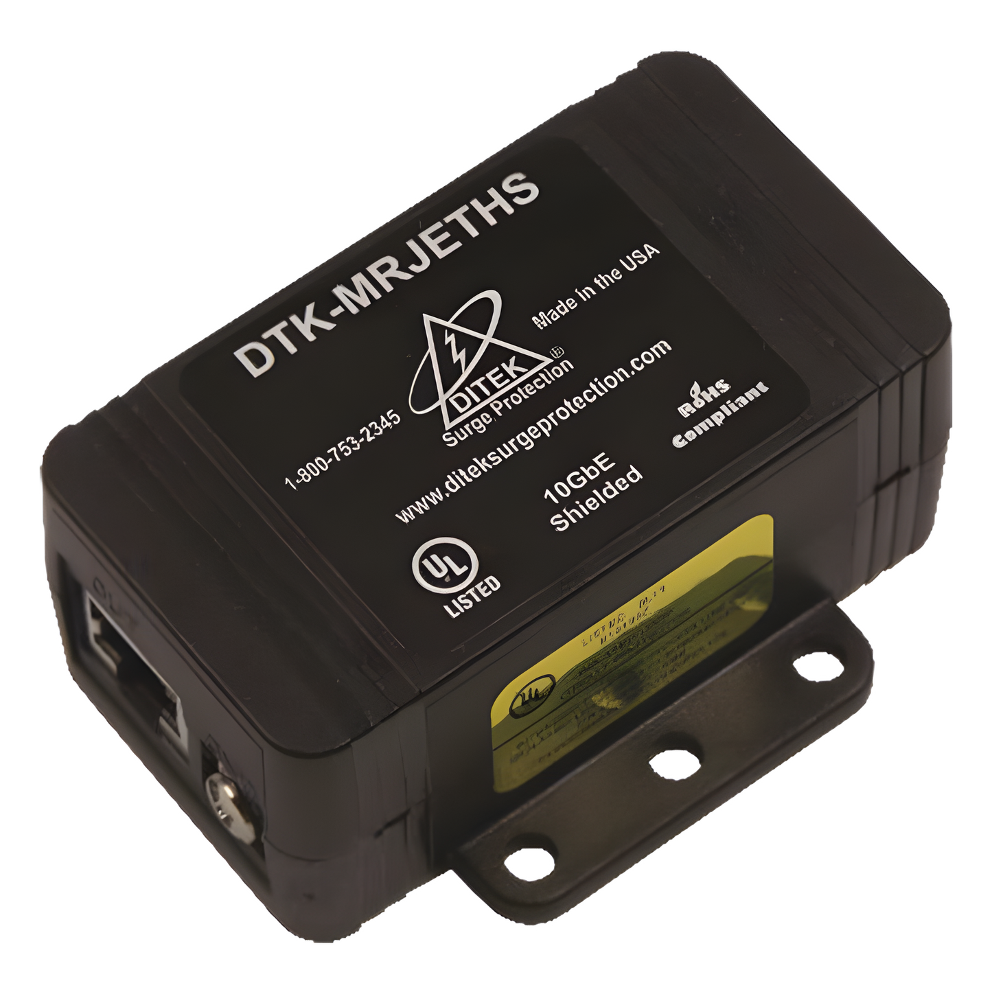 Protector de un solo canal 10GbE para sistemas de CCTV , Ideal para protección de cableado categoría CAT5e, CAT6 y CAT6A.