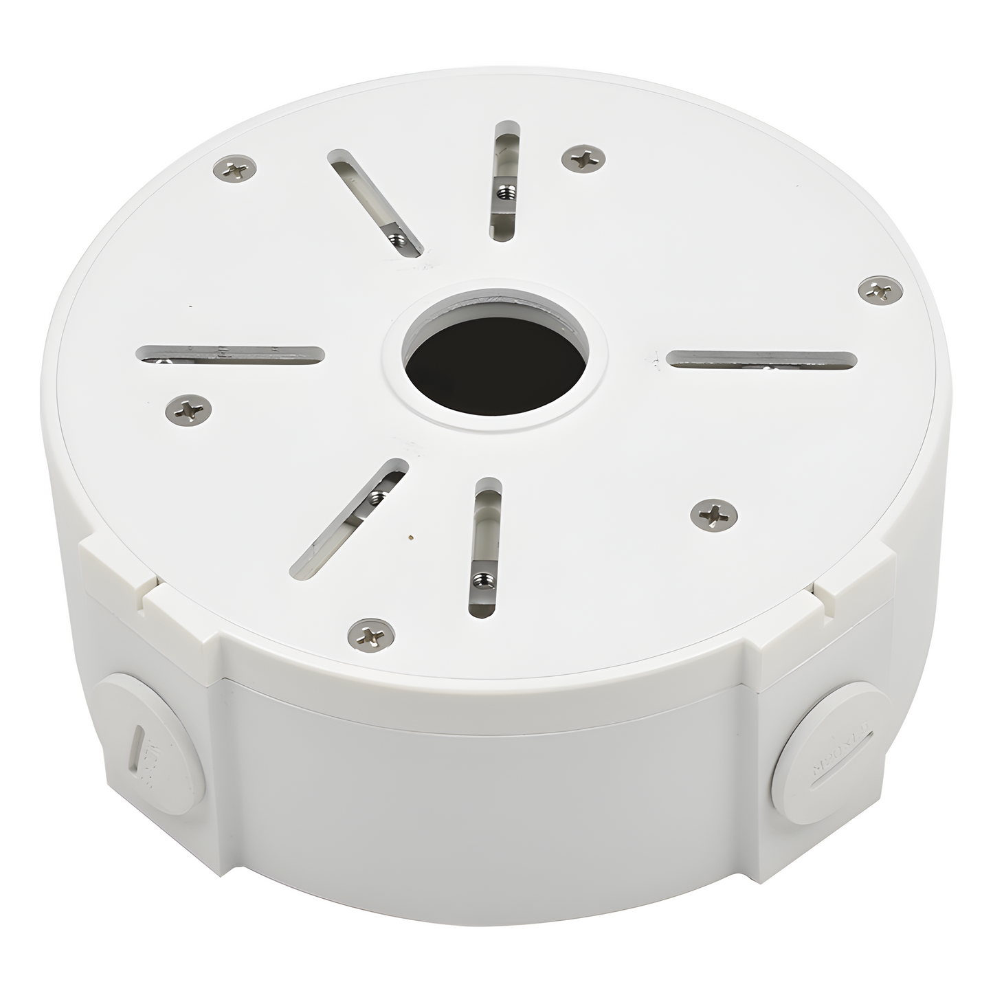Caja de Conexiones Universal / Uso en Interior / Fabricada en Metal / Color Blanco / Uso en Bala - Domo - Turret / Conexión 3/4