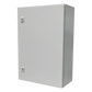 Gabinete de Acero IP66 Uso en Intemperie (500 x 700 x 250 mm) con Placa Trasera Interior Metálica y Compuerta Inferior Atornillable (Incluye Chapa y Llave T).