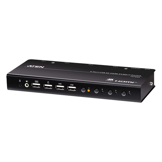 Switch KVMP USB HDMI 4witch KVM HDMI 4 Puertos | 4K DCI | USB 2.0 | Hotkeys | Video DynaSync | Plug & Play
