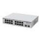 Switch MikroTik con 16 Puertos Gigabit Ethernet / 2 Puertos SFP+ 10G / Filtrado MAC y VLANs / SwOS Configuración Web