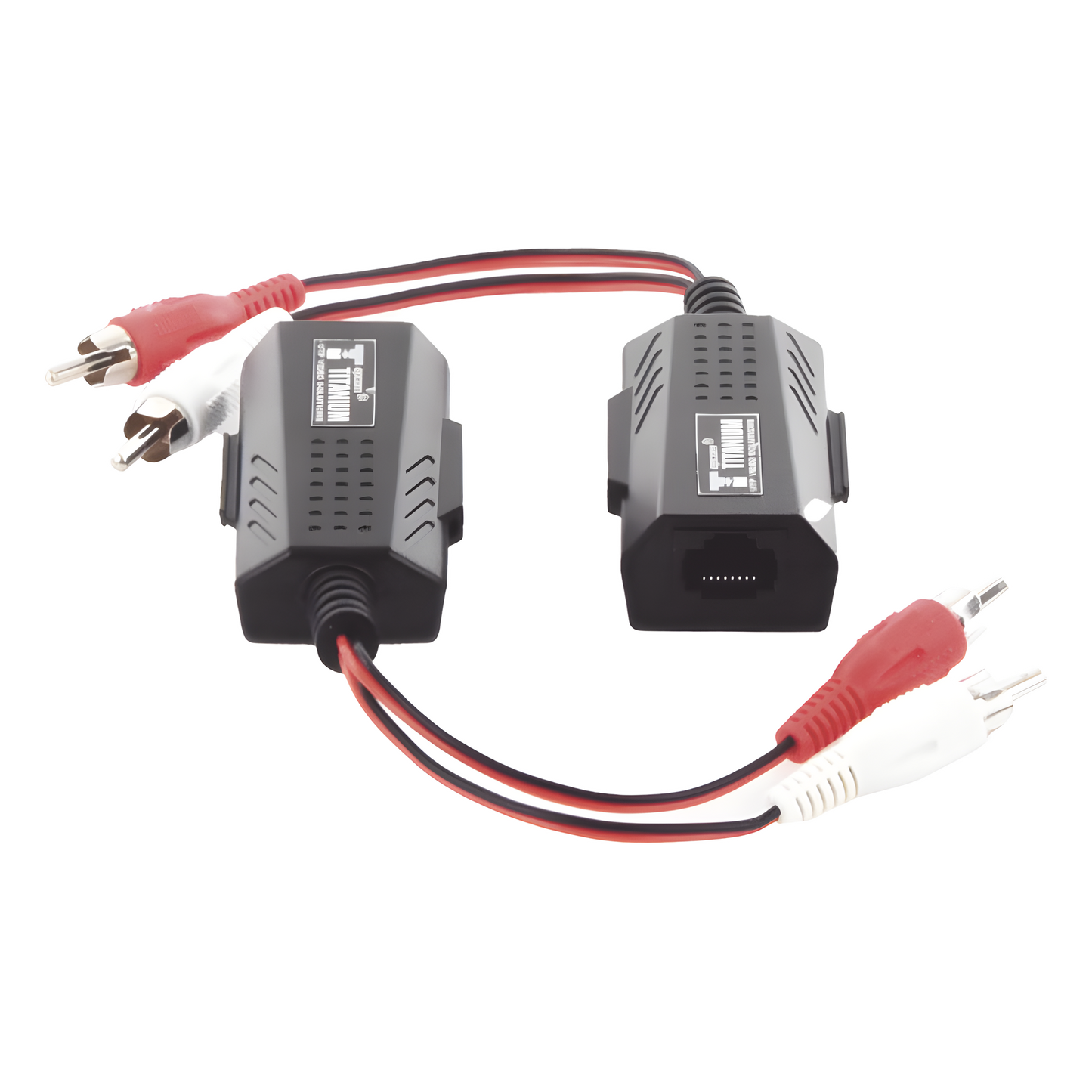 Balun Extensor de Audio Analogo Estereo RCA a RJ45 / Distancia 800 Metros (2625 Pies) / Cable CAT5-6 / Conector 100% Cobre / Protección TVS, Calidad Premium