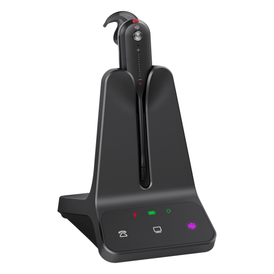Auricular DECT Inalámbrico WH63 E2 de Yealink con Certificación Teams y Cancelación de Ruido Profesional