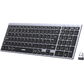 Teclado Inalámbrico Multimodo / Bluetooth + 2.4 GHz / Batería Recargable 500 mAh / 3 Dispositivos Simultáneos / Recorrido de Tecla 1.8 mm / Carga USB-C / Alcance 10 m (33 ft) / Windows macOS Linux ChromeOS Android