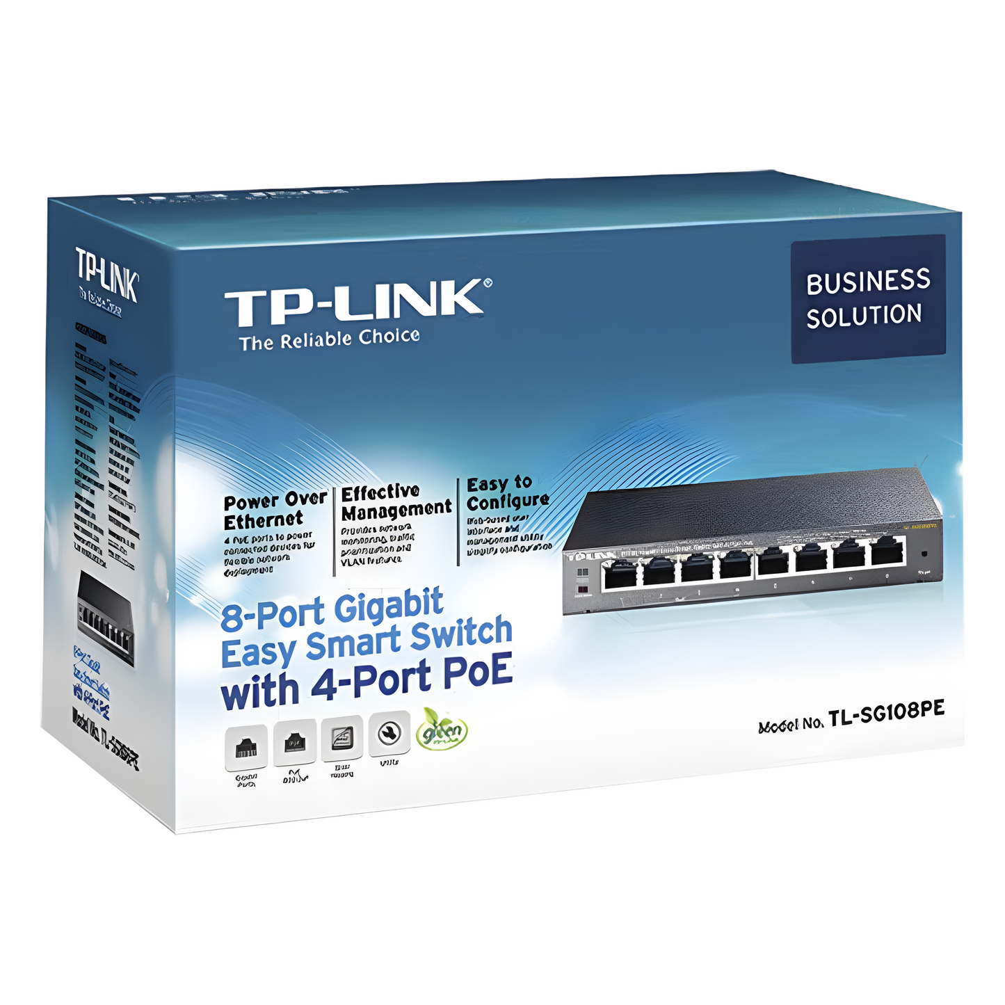 Easy Smart Switch PoE JetStream , 8 puertos 10/100/1000 Mbps  55 W