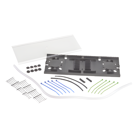 Charola de Empalme para Fibra Óptica, Para Protección de 24 Empalmes de Fusión o Mecánicos, Compatible con los Paneles FMT o FMD