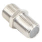 Adaptador Barril para 75 Ohm, de Conector F Hembra a F Hembra, Níquel/ Estaño/ Polietileno.