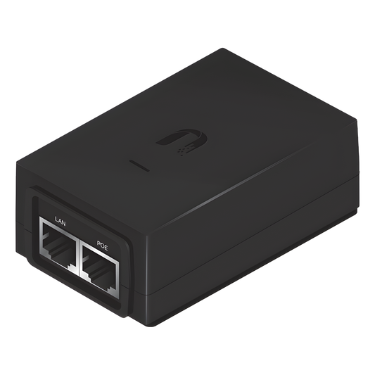 Adaptador PoE Ubiquiti de 48 VDC, 0.5 A, Fast Ethernet (10/100 Mbps)