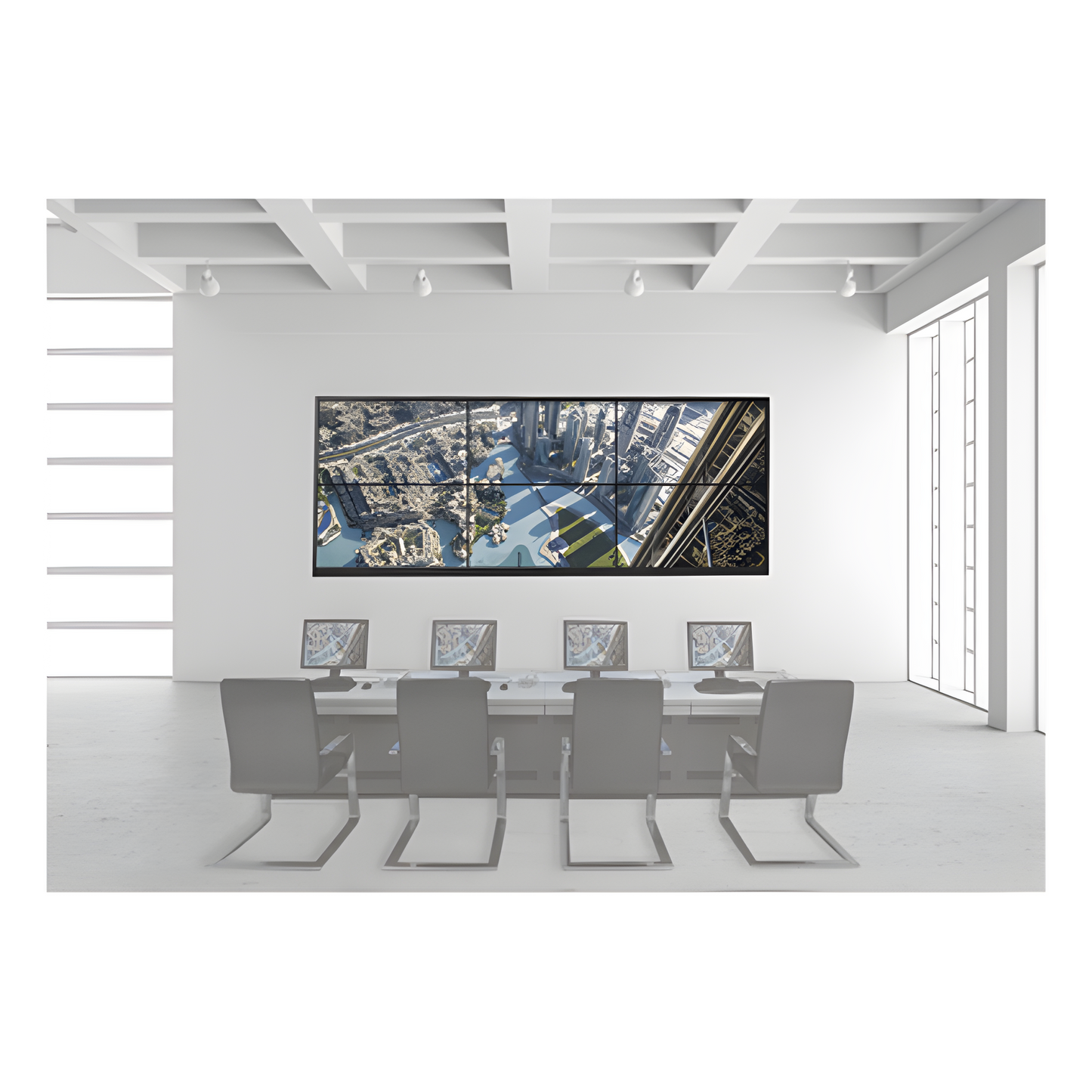 Kit Videowall 3X2 / Incluye 6 Pantallas de 55" / Decoder / Base de Piso / Accesorios de Instalación