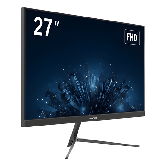 Monitor LED Full HD (1080p) de 27" / Bocinas Integradas / 100 Hz / Ideal para CCTV, Oficina y Hogar / Entrada HDMI-VGA / VESA (100 X 100) / Uso 24/7 / IPS / Ultra Delgado