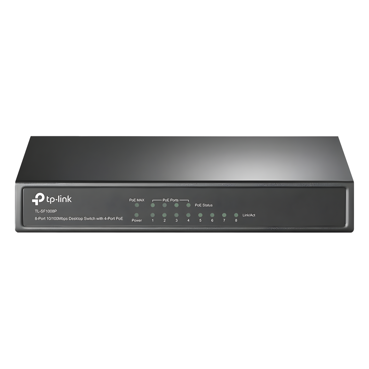 Switch PoE+ No Administrable / De Escritorio 8 puertos 10/100 Mbps / 4 puertos PoE af/at Inteligente / Presupuesto 66 W / Hasta 250 metros