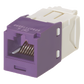 Conector Jack RJ45 Estilo TG, Mini-Com, Categoría 6, de 8 Posiciones y 8 Cables, Color Violeta
