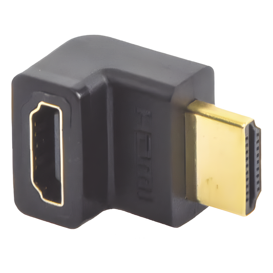 Adaptador HDMI de 90 Grados Macho a Hembra / Hacia Arriba / HDMI 2.0 4K@60Hz / Proporciona Flexibilidad Sin Doblar los Cables HDMI