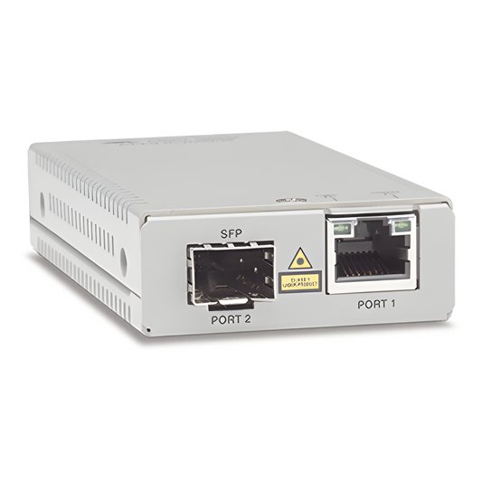 Convertidor de medios Gigabit Ethernet a fibra óptica con puerto SFP, con fuente de alimentación multi-región