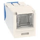 Conector Jack RJ45 Estilo TG con Ventana, Mini-Com, Categoría 6A, de 8 Posiciones y 8 Cables, Color Blanco