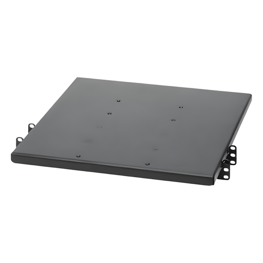 Charola de Doble Fijación en Rack de 2 Postes, 635 mm de Profundidad, y Soporte de Peso de 113 Kg, 1 UR, Color Negro