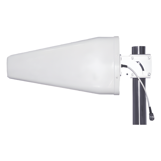 Antena Direccional Logarítmica 5G/4G/3G/ Especial para Cualquier Dispositivo Celular/ Amplio Rango de Frecuencias; 698-960 MHz / 1710-2700 MHz/ Proporciona 11 dBi de ganancia.