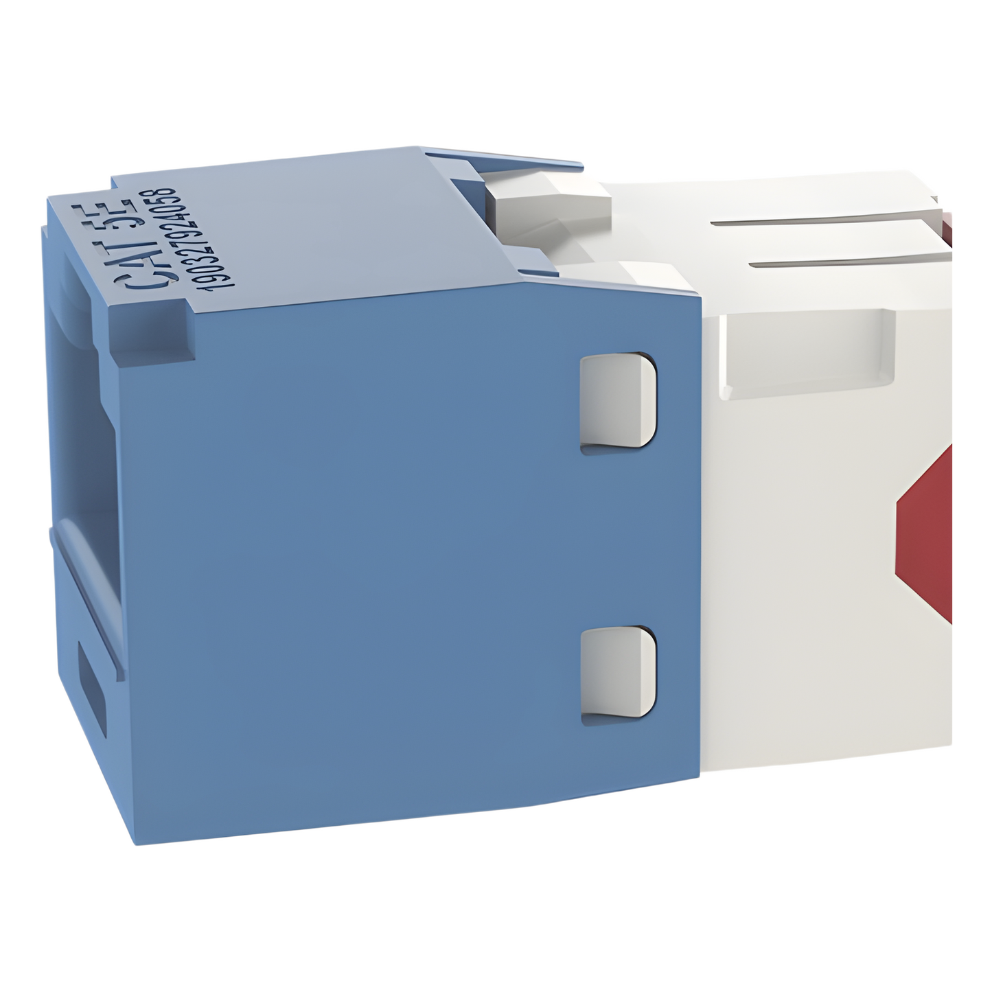 Conector Jack RJ45 Estilo TG, Mini-Com, Categoría 5e, de 8 Posiciones y 8 Cables, Color Azul