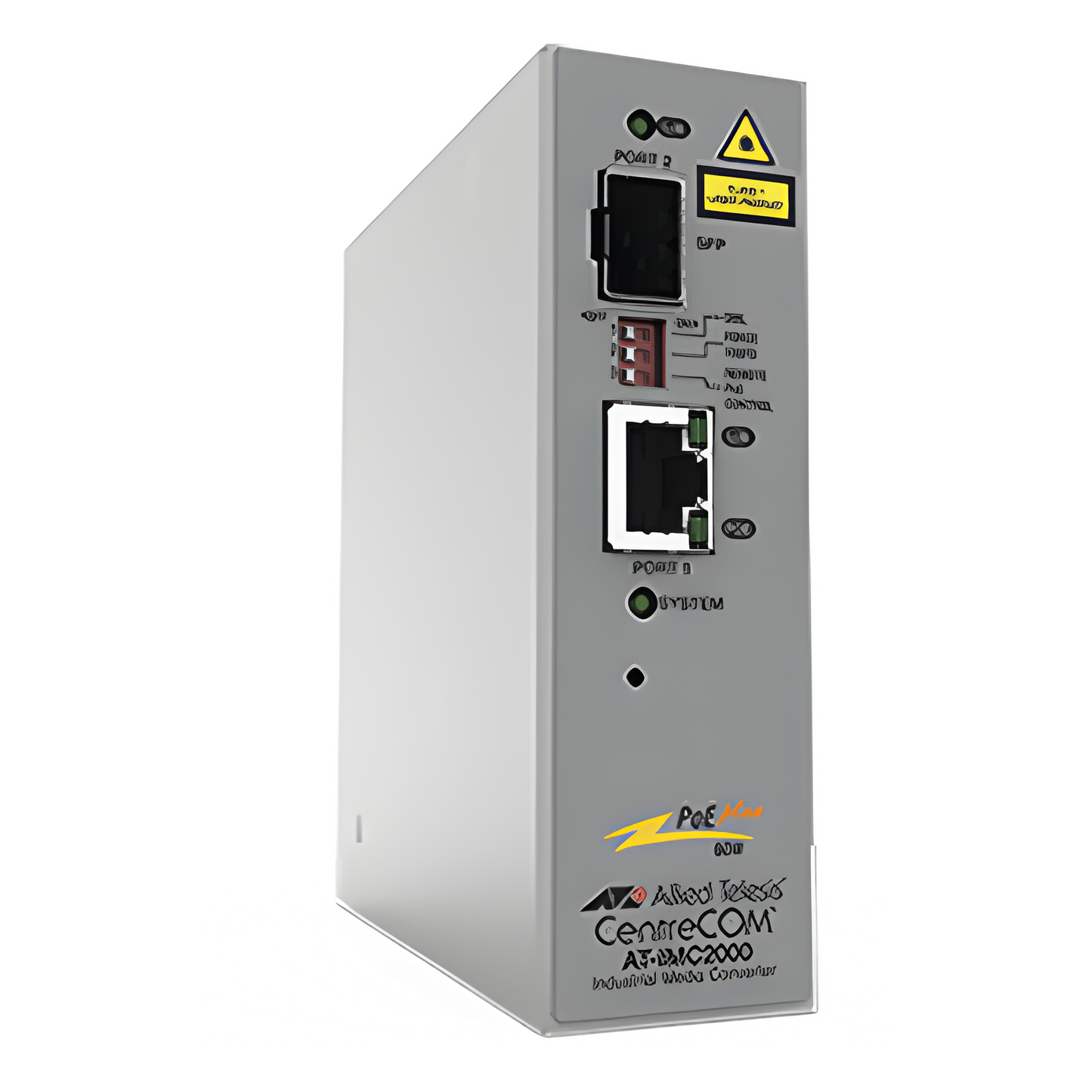 Convertidor de medios industrial PoE+ de 10/100/1000 RJ45 Gigabit - 100X/1000X SFP