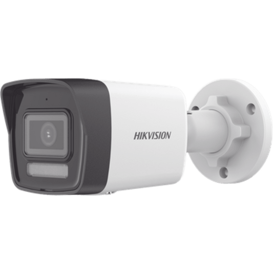 [Dual Light] Bala IP 4 Megapixel / Lente 2.8 mm / 30 mts IR + 30 mts Luz Blanca / Micrófono Integrado / ACUSENSE Lite / Exterior IP67 / H.265 / PoE  / Micro SD