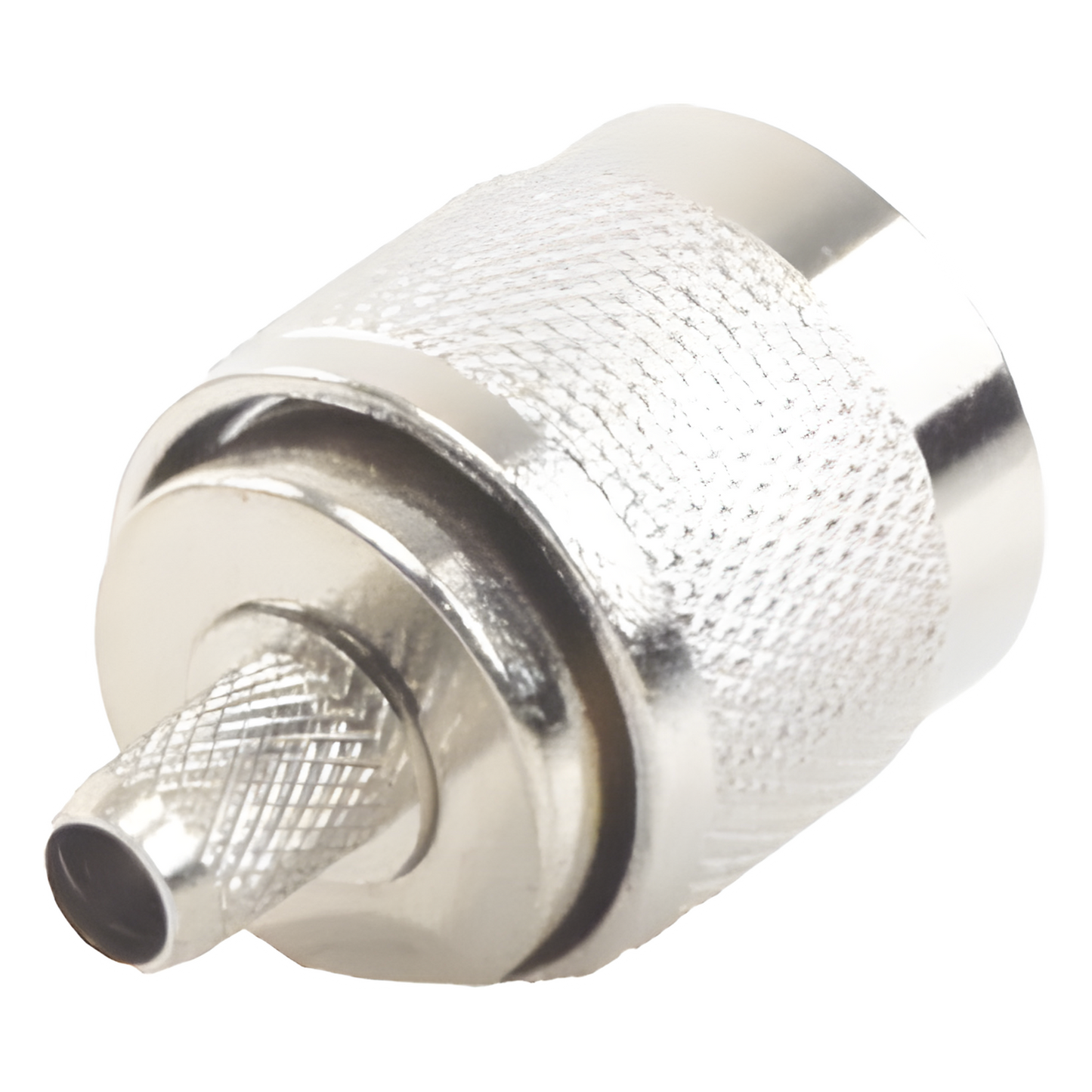Conector N Macho para 75 Ohm de Anillo Plegable para Cable RG-59, Niquel/Oro/Teflón