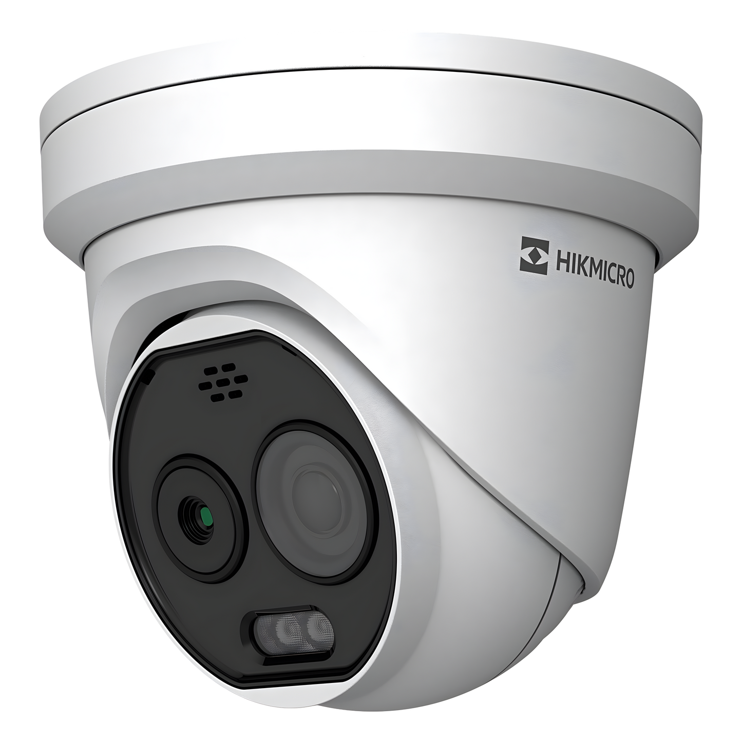 (HIKMICRO) Turret IP Bi-Espectral / Térmica (160 X 120 / 1.8 mm) + Óptica (5 MP / 2 mm ) / Rango: -20°C a 150°C / 8°C Tolerancia / VCA 3.0 (Vehiculo 60 Mts / Humano 20 Mts) / Detección de Fuego y Humo / IP67 / Dual Light /