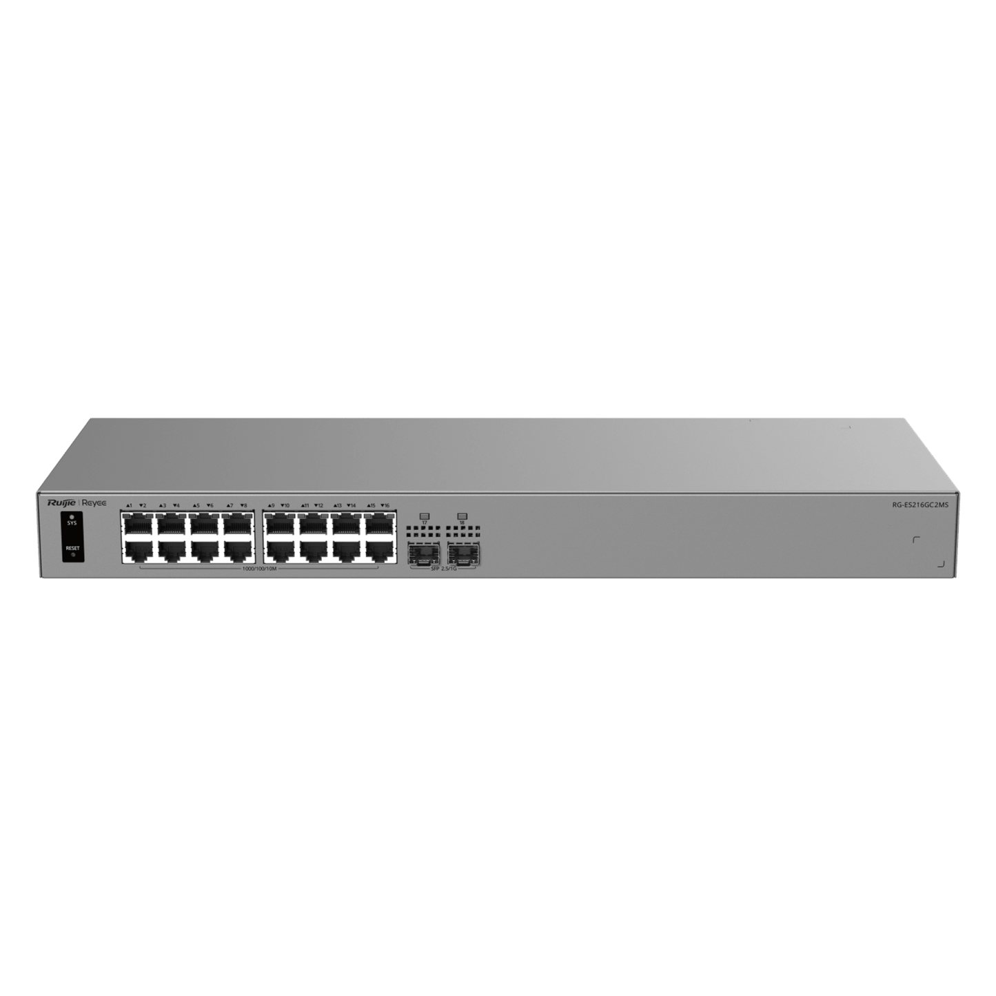 Switch Capa 2 Cloud-Managed / 24 Puertos Gigabit / 2 Puertos 2.5GE SFP / 58 Gbps / ERPS / Sin Ventilador / Gestión Cloud Ruijie / 3 Años Garantía