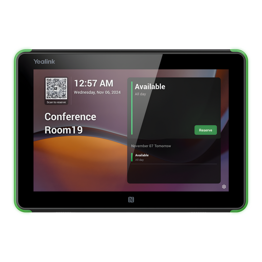 Panel Touch Para Programación De Salas De Reuniones Todo En Uno Con Indicadores LED Laterales Moderno y Ultrafino