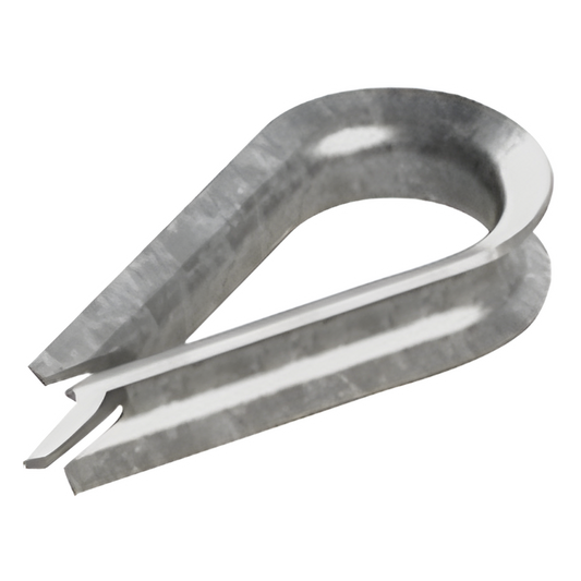 Cuello/ Guardacabo/ Rozadera para Cable de 3/8" de Acero Galv. por Inmersión.
