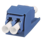 Módulo Acoplador LC Duplex, para Fibra Óptica Monomodo OS1/OS2, Tipo Mini-Com, Color Azul