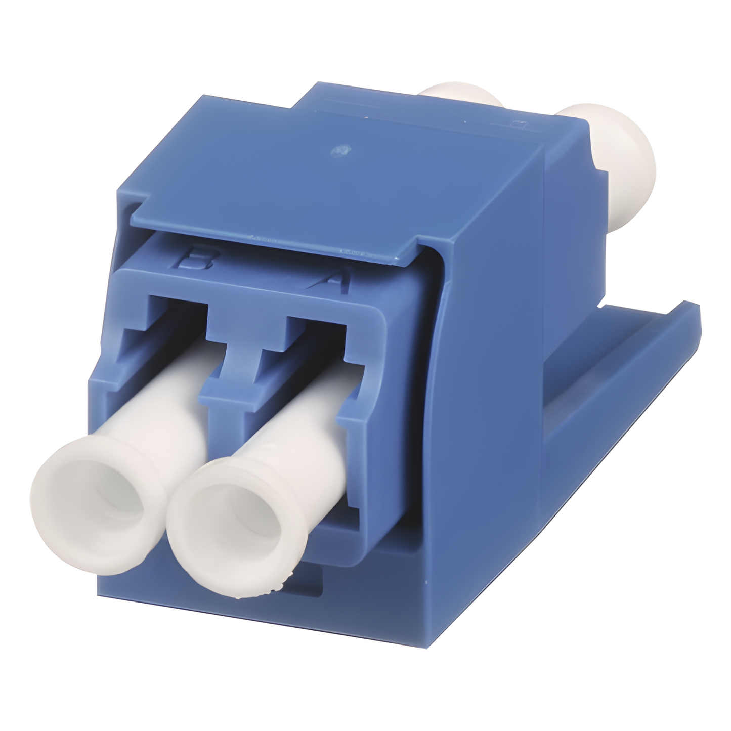Módulo Acoplador LC Duplex, para Fibra Óptica Monomodo OS1/OS2, Tipo Mini-Com, Color Azul