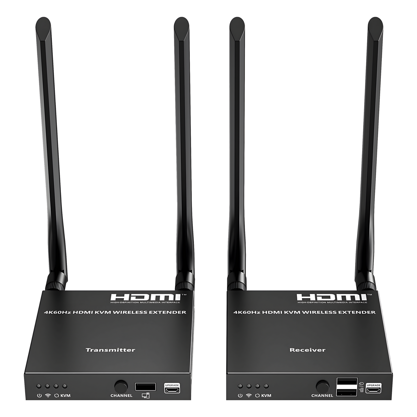 Extensor Inalámbrico HDMI| Con KVM | 4K@60Hz 4096x2160 | Tecnología ipcolor | Banda 5G 5.18-5.24 GHz | Distancia 50 m | Conexión de Hasta 1 a 4