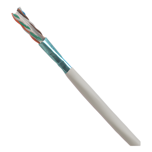Bobina de Cable UTP de 4 Pares, Cat6A, 23 AWG, CMP (Plenum), Color Blanco, 305m