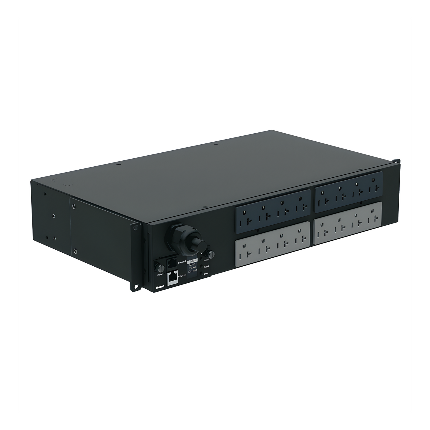PDU Monitoreable (MI) para Distribución de Energía, Enchufe de Entrada NEMA L5-30P, Con 16 Salidas 5-20R, Horizontal 19 in, 120 Vca, 30 Amp, 2 UR