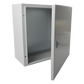 Gabinete de Acero IP66 Uso en Intemperie (400 x 400 x 200 mm) con Placa Trasera Interior de Metal y Compuerta Inferior Atornillable (Incluye Chapa y Llave T).