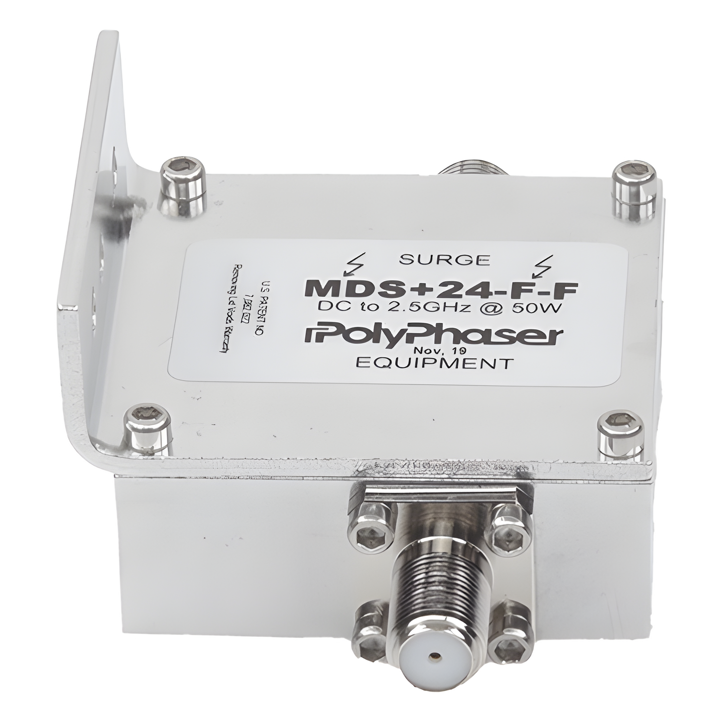 Protector RF Coaxial A 75 Ohms +24VDC Con Conector F Hembra De 300 MHz - 2.5 GHz