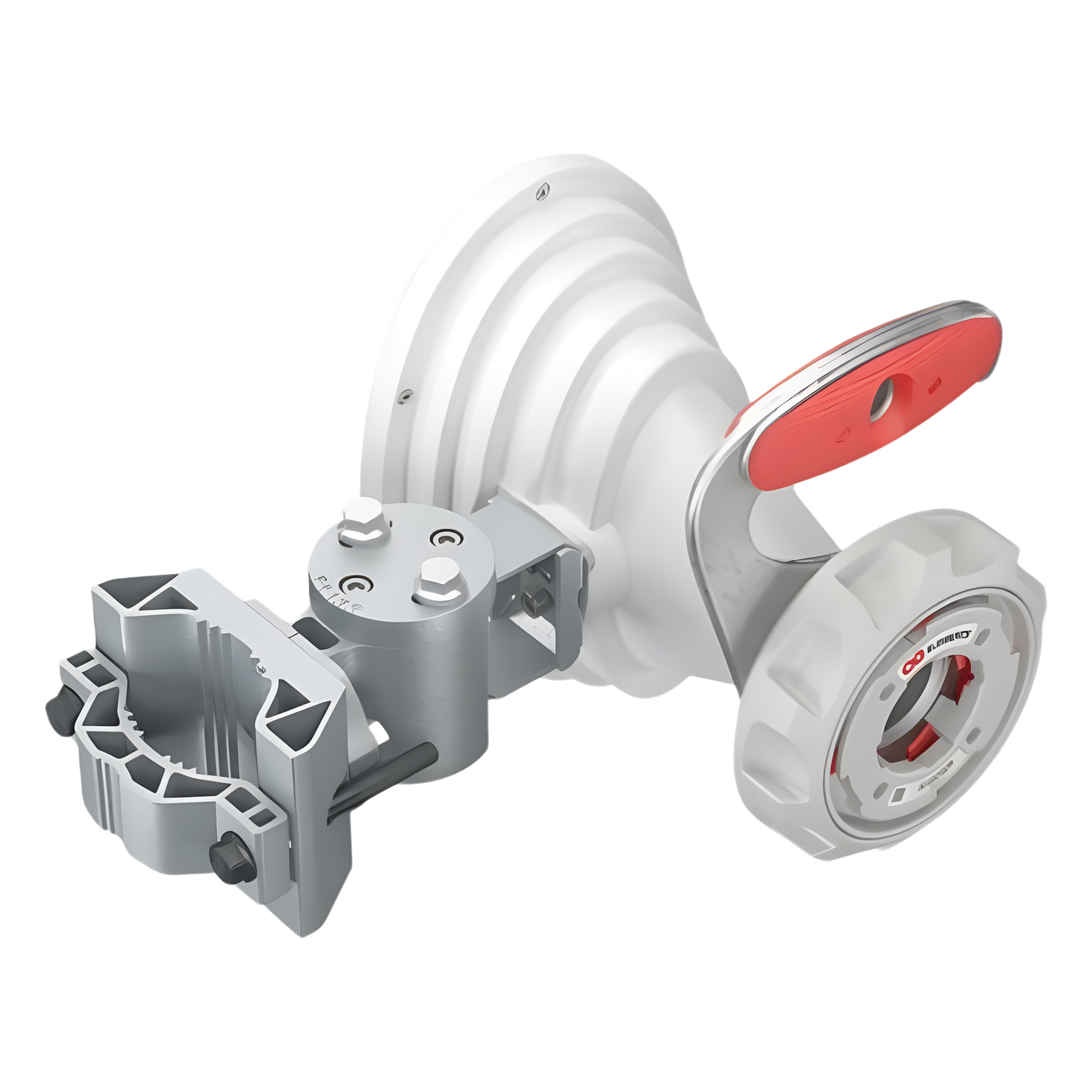 Antena Horn Asimétrica 5 GHz / 17 dBi de Ganancia / Patrón Asimétrico 45° / TwistPort™ Waveguide / IP55 / Montaje UBR / Para Plataformas Inalámbricas Compatibles