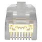 Plug RJ45 Cat6A, Para Cable UTP de Calibre 26 AWG, Chapado en Oro de 50 Micras, Paquete de 100 Piezas
