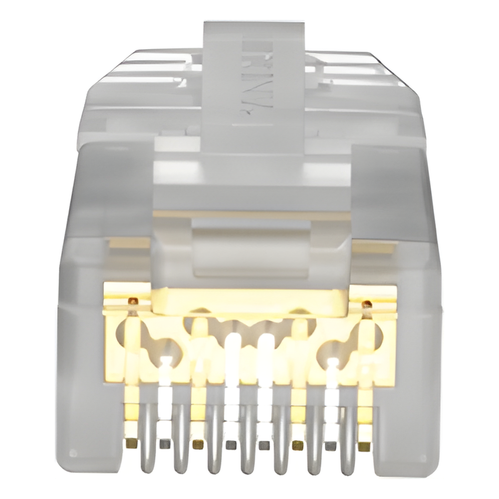 Plug RJ45 Cat6A, Para Cable UTP de Calibre 26 AWG, Chapado en Oro de 50 Micras, Paquete de 100 Piezas