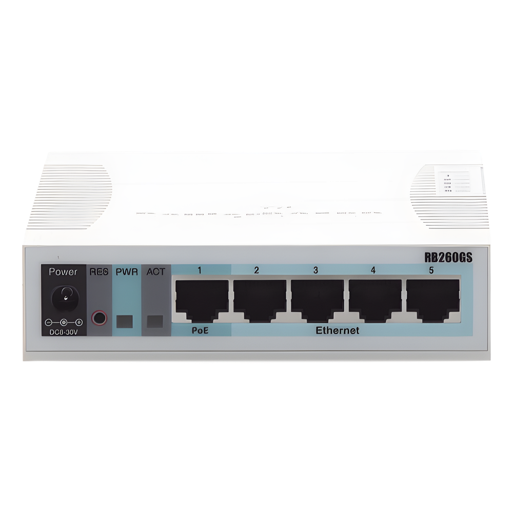 Switch Mikrotik 5 puertos Gigabit Ethernet y 1 SFP